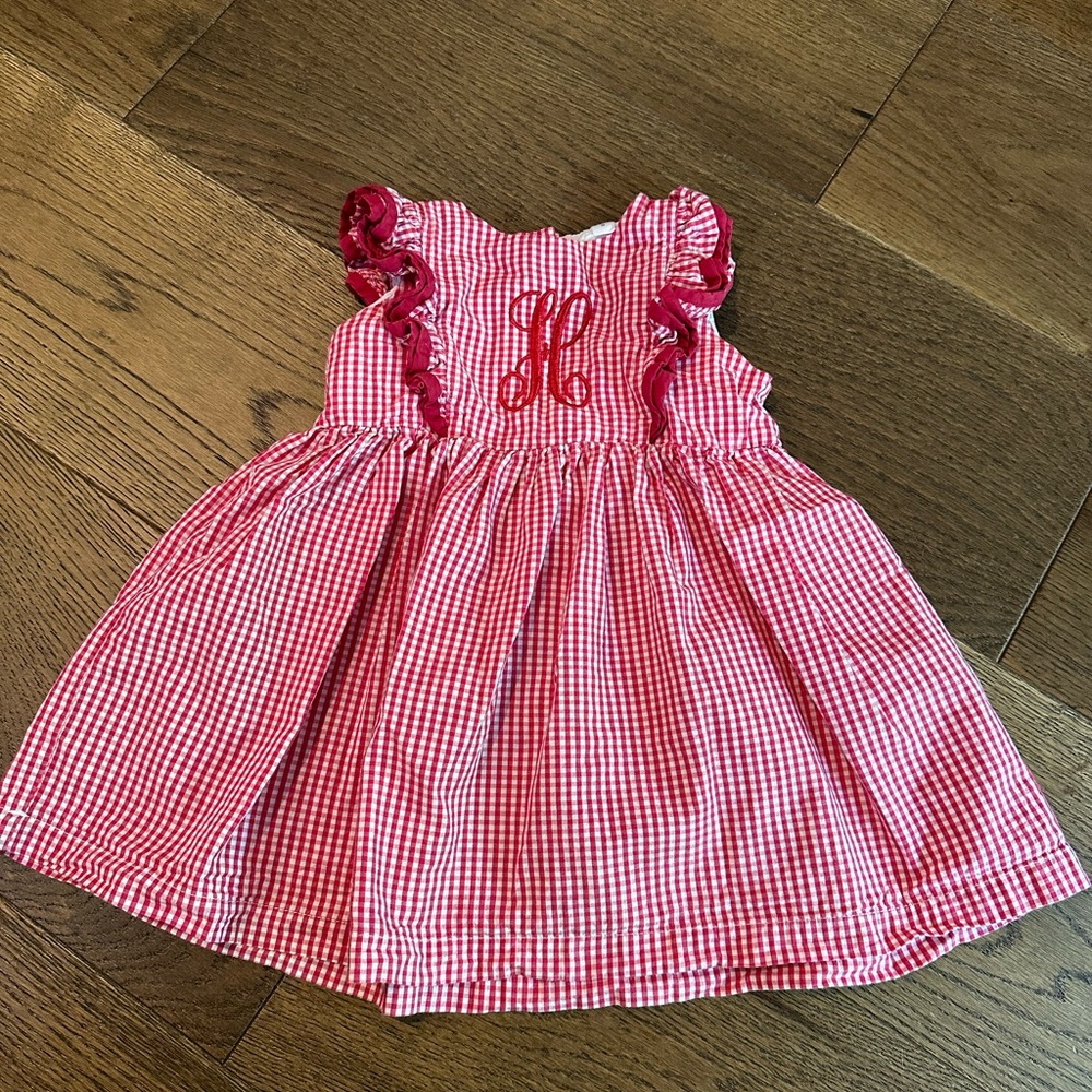Red gingham H monogram